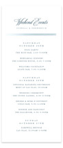 othellolagkage Foil-Pressed Tall Wedding Weekend Itinerary Cards