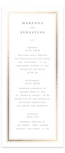 Hampton Foil-Pressed Tall Wedding Weekend Itinerary Cards