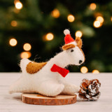 Felt Dog Holiday Figurine Christmas Decorations