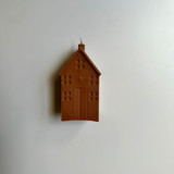 Tall Brown House Candle Christmas Decorations