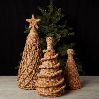 Tall Rope Christmas Tree Set of 3 Christmas Decorations