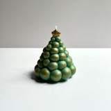 Green and Gold Metallic Christmas Tree Candle Christmas Decorations