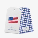 Personalized American Flag Gift Tags (Set of 24) Holiday Gift Tags