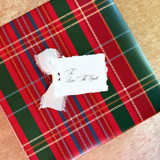 Holiday Handmade Paper Gift Tags with Snow White Bow | Set of 10 | Custom Text Holiday Gift Tags