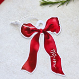 Personalized Hand-Written Watercolor Die-Cut Ribbons- Set of 10 Holiday Gift Tags