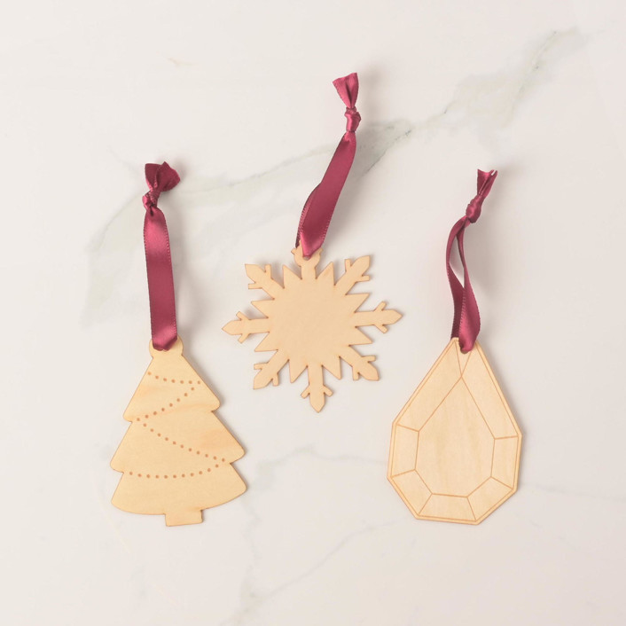 Large Wood Gift Tags, set of 6 Holiday Gift Tags by Em and Me Studio