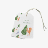 Personalized Tree Squirrel Christmas Gift Tags (Set of 24) Holiday Gift Tags