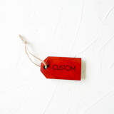 Small Leather Gift Tag - Set of 4 Holiday Gift Tags