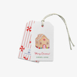 Personalized Gingerbread House Gift Tags (Set of 24) Holiday Gift Tags