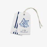 Blue Christmas Bells Gift Tags (Set of 8) Holiday Gift Tags
