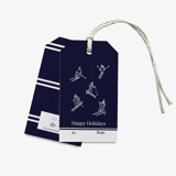 Après Ski Navy Skier Gift Tag [Sets of 8] Holiday Gift Tags