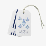 Blue Christmas Ornaments Gift Tags [Set of 8] Holiday Gift Tags