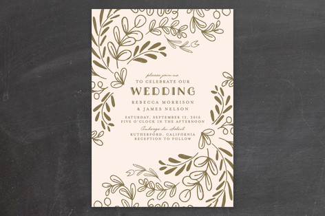 Wedding Vines Print-It-Yourself Wedding Invitations